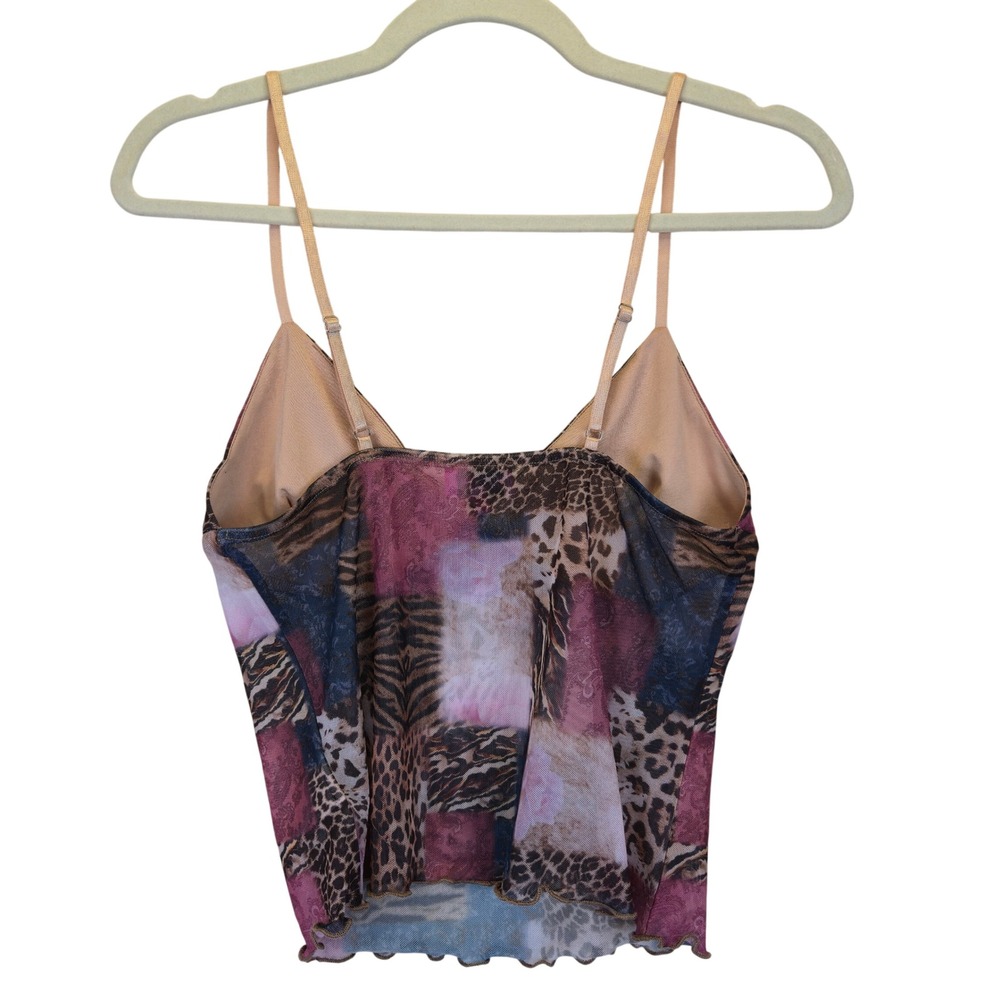 Edikted Patchwork Animal Print Sheer Camisole Top… - image 7